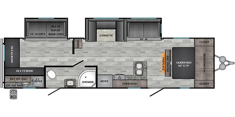 2018 CrossRoads Zinger ZR328SB - Floor plan