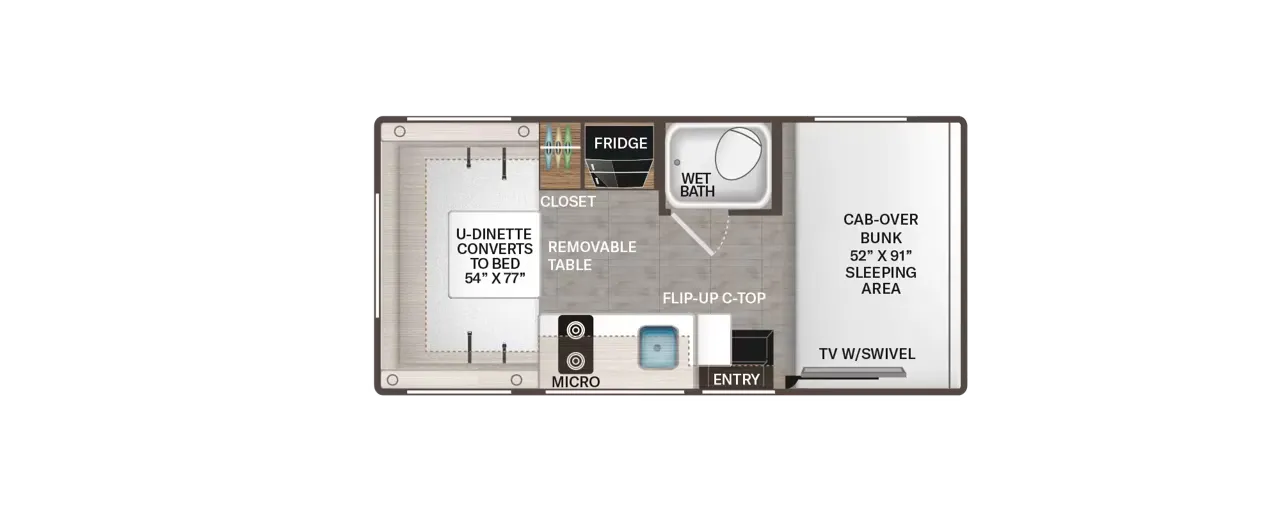 2027 Thor Motor Coach Chateau 19Z - Floor plan