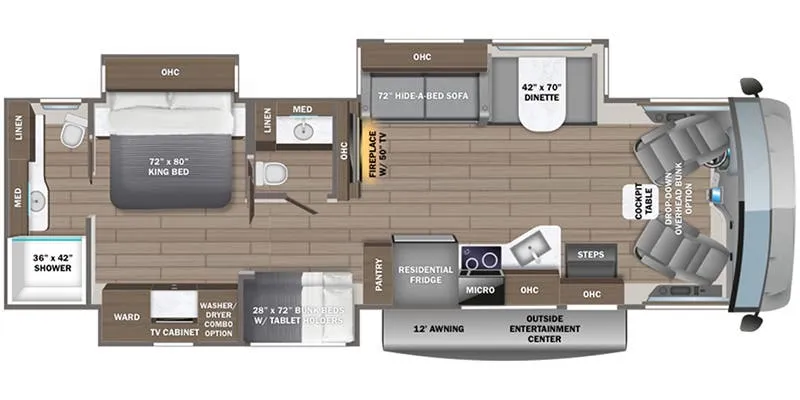 Entegra Coach Emblem 36T floor plan