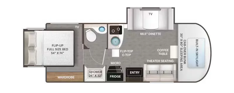 2026 Thor Motor Coach Delano 24RW floor plan