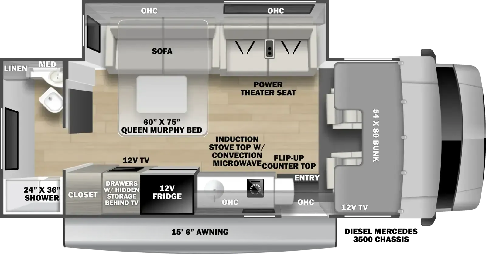Forest River Solera 24SRB floor plan