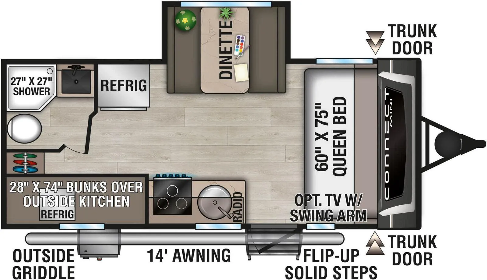 K-Z Connect Mini CM191BHK floor plan