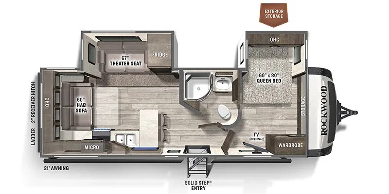 Forest River Rockwood Ultra Lite 2613BS floor plan
