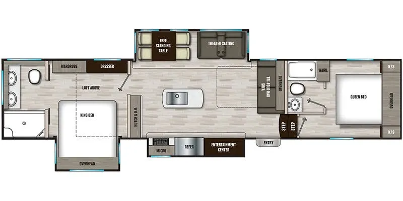 Shasta Phoenix 381DBL floor plan