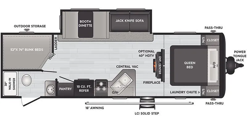 2021 Keystone Hideout 272BH - Floor plan