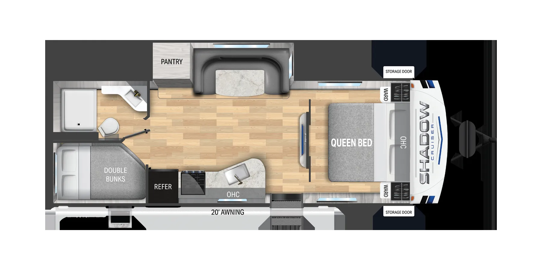 Cruiser RV Shadow Cruiser 250BHS floor plan
