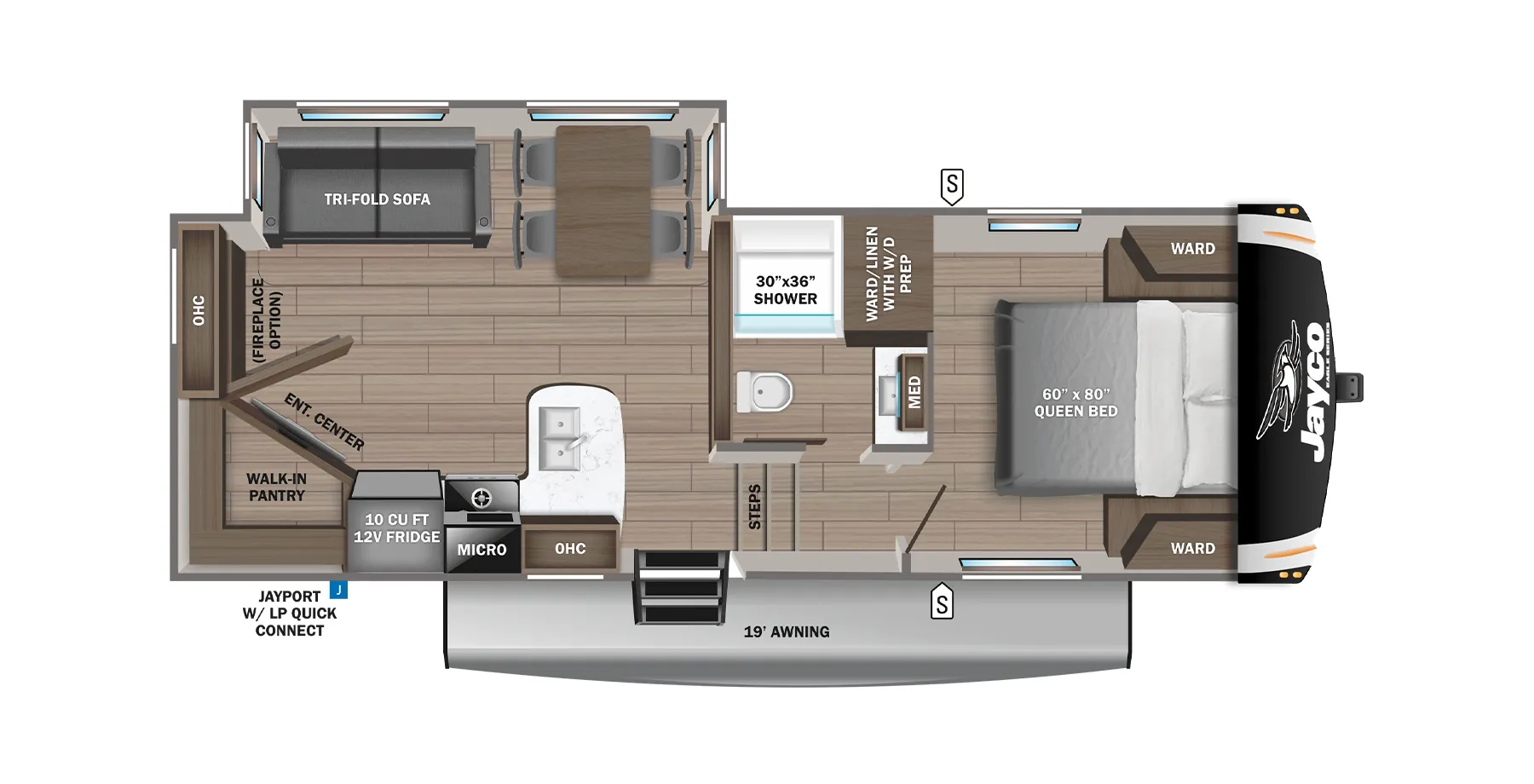 2023 Jayco Eagle HT 24RE - Floor plan
