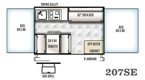 Forest River Flagstaff SE 207SE floor plan