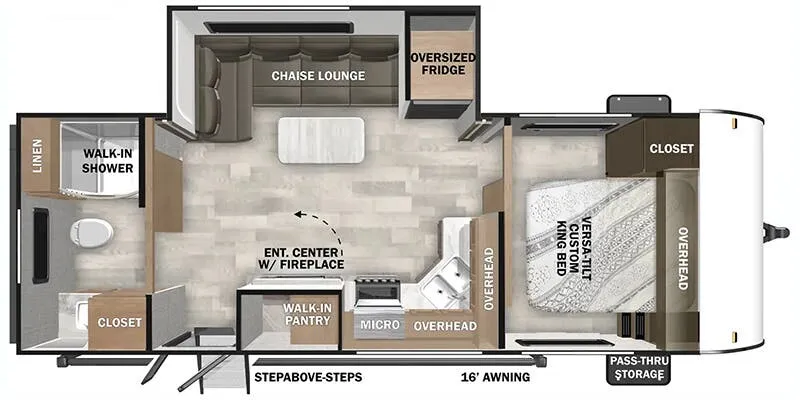 Forest River Wildwood Southwest 22RBS floor plan