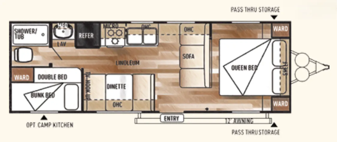 Forest River Salem Cruise Lite 261BHXL floor plan