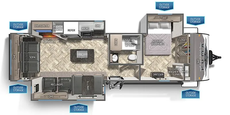Palomino Puma 31RLQS floor plan