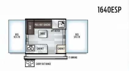 Forest River Rockwood Extreme Sports Package 1640ESP floor plan