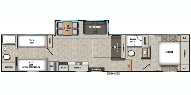 2025 Coachmen Chaparral Lite 368TBH - Floor plan