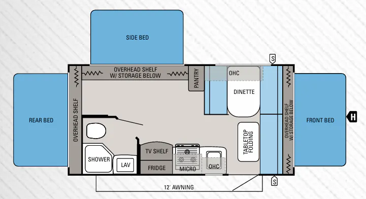 Jayco Jay Feather X18D floor plan