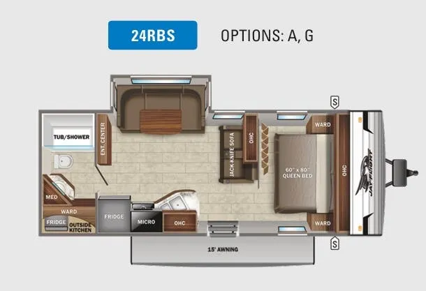 Jayco Jay Flight 24RBS floor plan