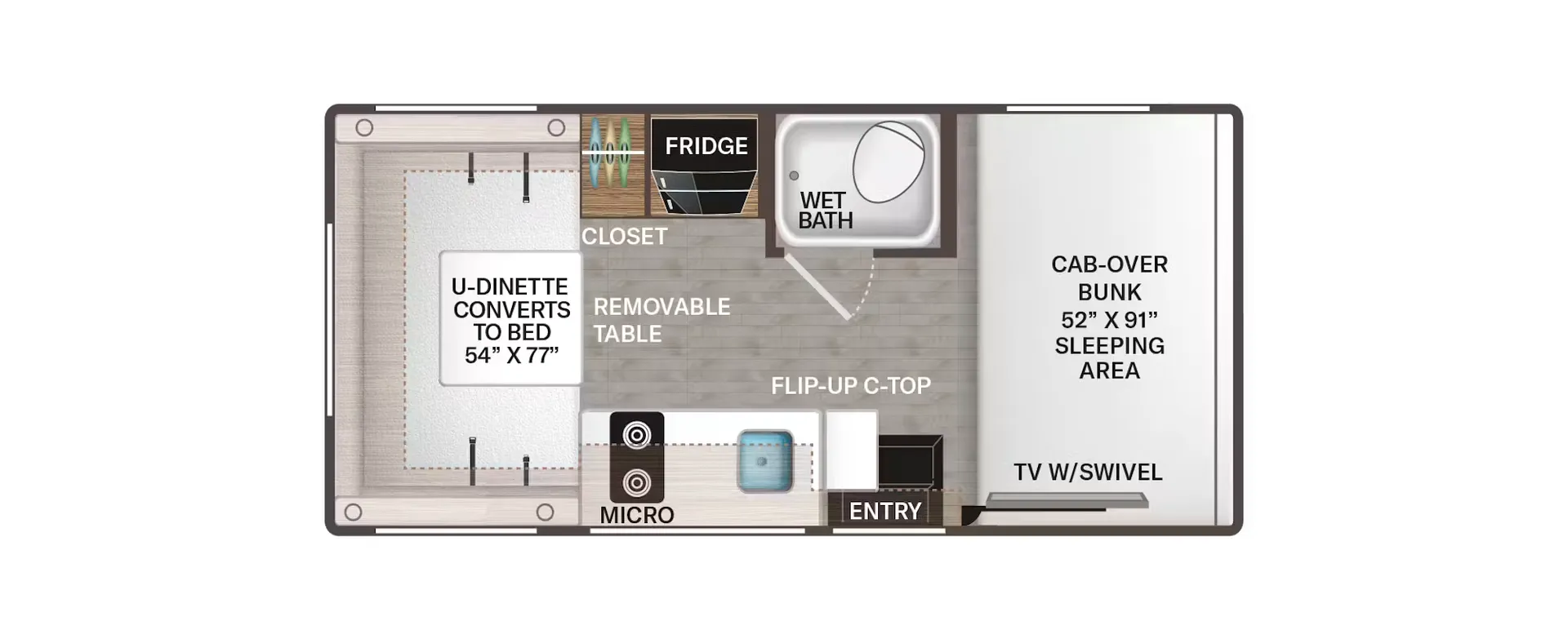 Thor Motor Coach Coleman 19EZ floor plan