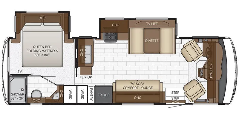 2020 Newmar Bay Star Sport 2813 - Floor plan