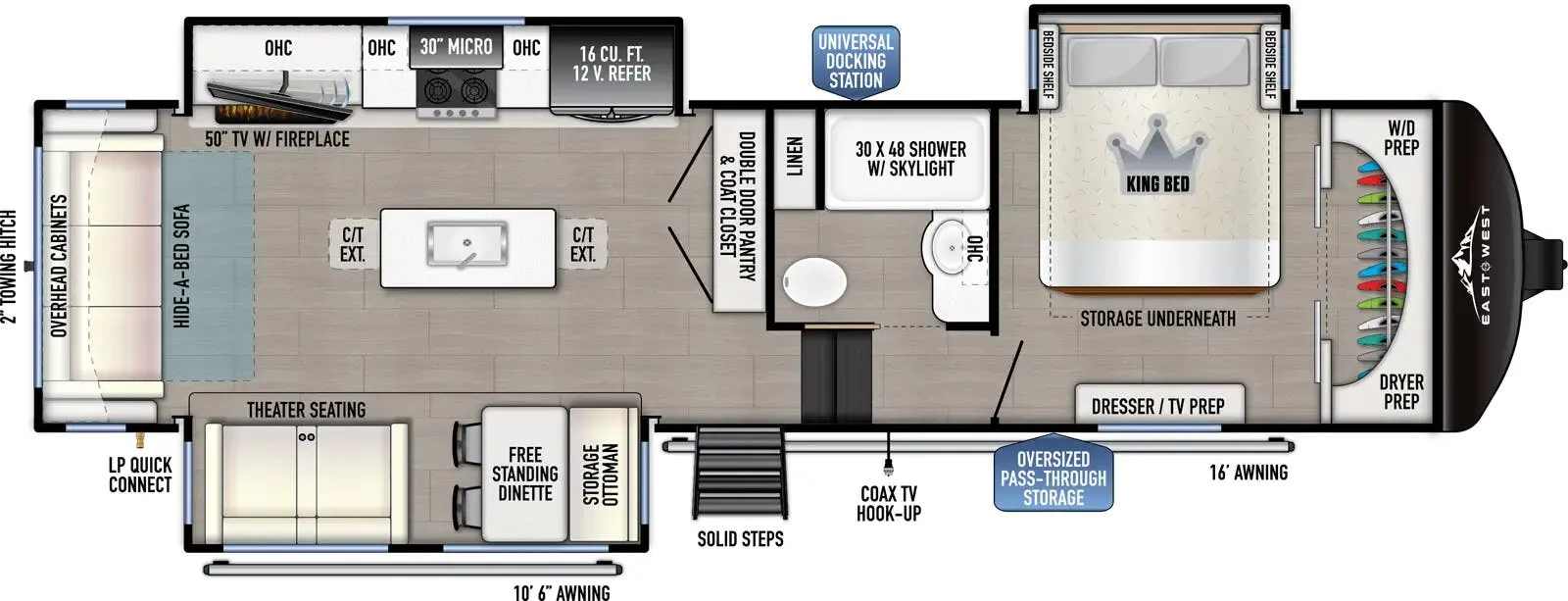 East to West Blackthorn 3100RL floor plan