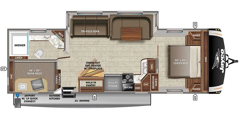 2022 Jayco Eagle HT 284BHOK floor plan