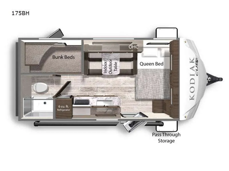 2021 Dutchmen Kodiak Cub 175BH - Floor plan