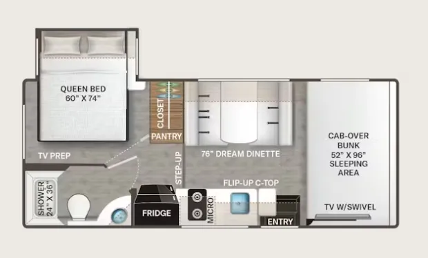 Thor Motor Coach Coleman 22EZ floor plan