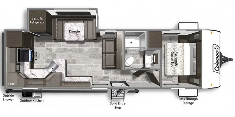 Dutchmen Coleman Light 2825RK floor plan
