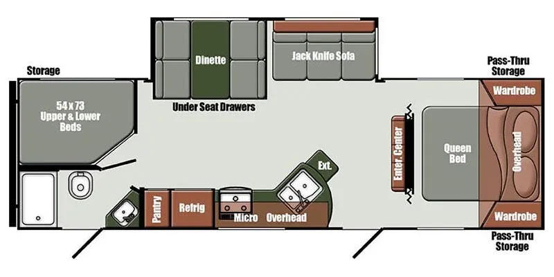 Gulf Stream Cabin Cruiser 28BBS floor plan