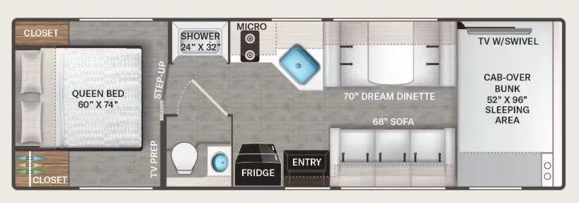 Thor Motor Coach Chateau 28G floor plan