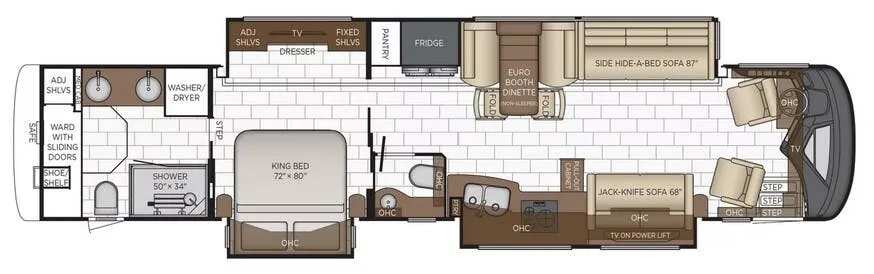 2026 Newmar Essex 4551 floor plan