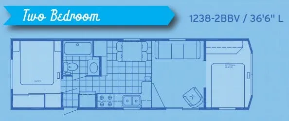Canterbury RV Bayview 1238-2BBV floor plan