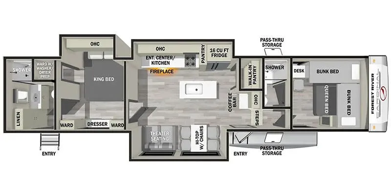 2025 Forest River Cardinal 35FUN - Floor plan