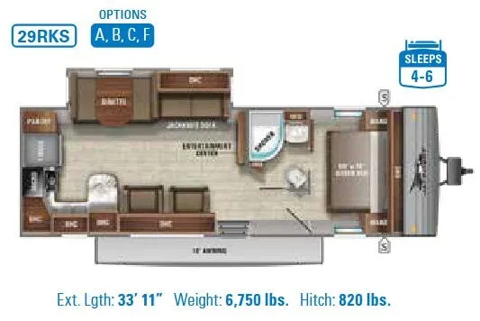 Jayco Jay Flight 29RKS floor plan