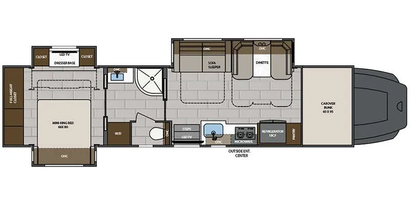 Renegade RV Classic 41CRW floor plan