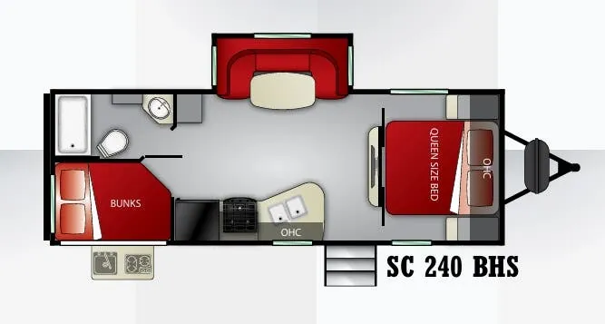 Cruiser RV Shadow Cruiser 240BHS floor plan