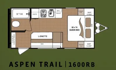 Dutchmen Aspen Trail Mini 1600RB floor plan