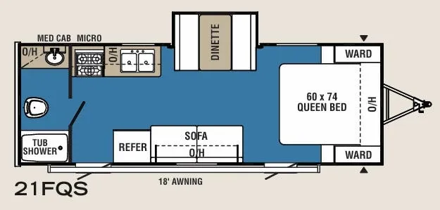 Coachmen Clipper 21FQS floor plan