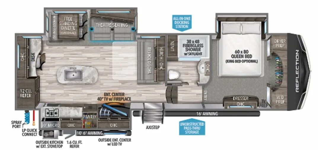 Grand Design Reflection 320MKS floor plan
