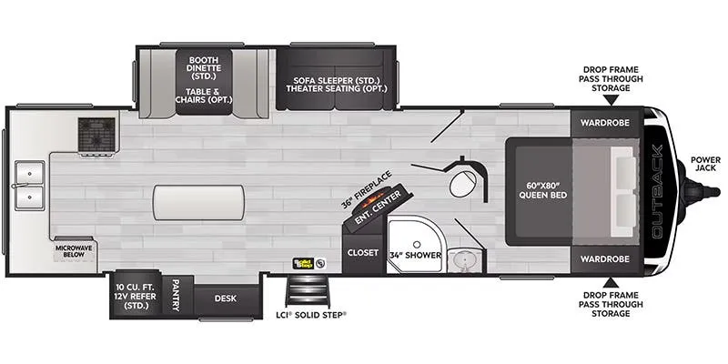 Keystone Outback Ultra-Lite Ultra-Lite 296URK floor plan