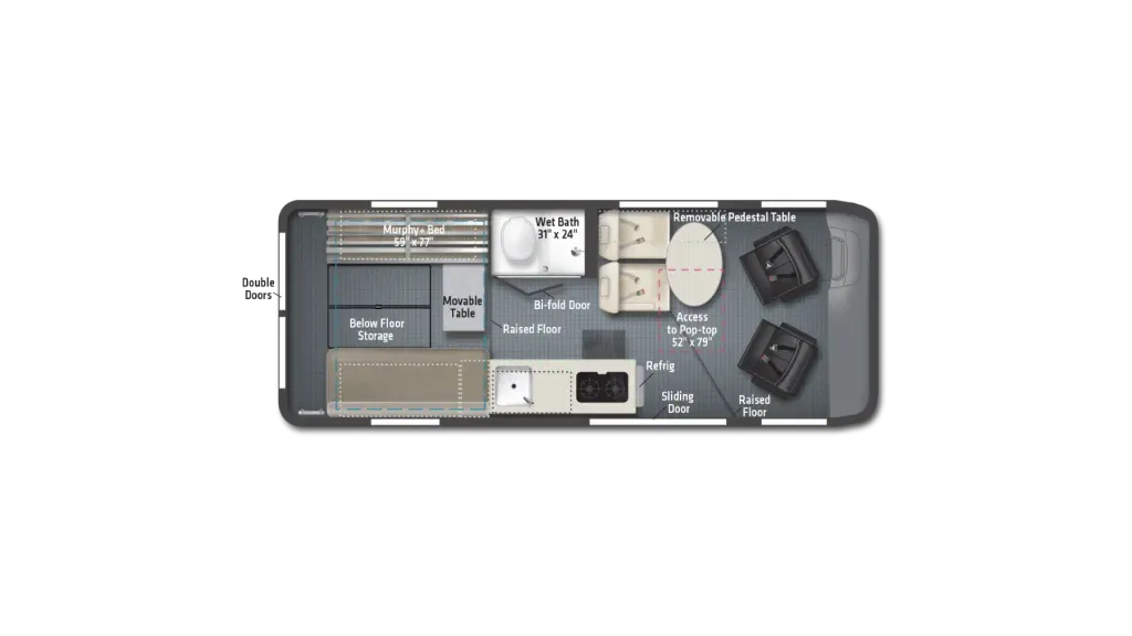 2024 Winnebago Solis 59PX floor plan