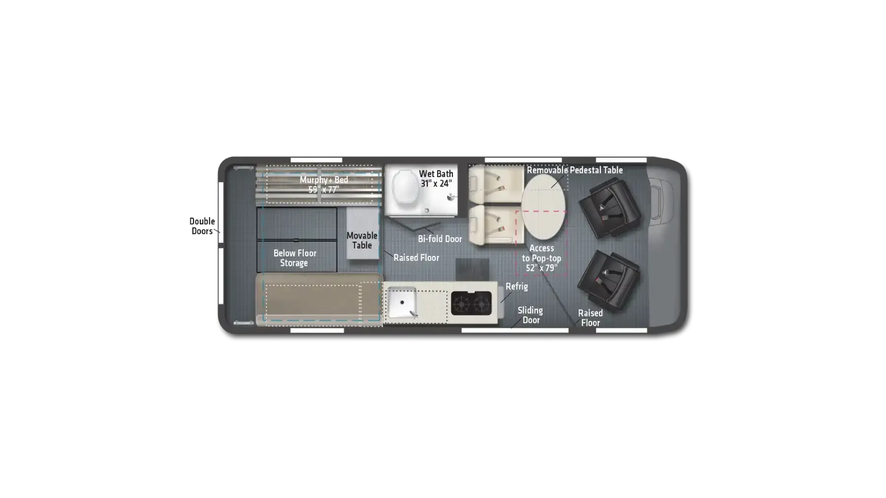 2024 Winnebago Solis 59PX - Floor plan