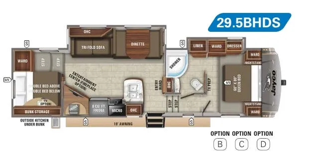 Jayco Eagle HT 29.5BHDS floor plan