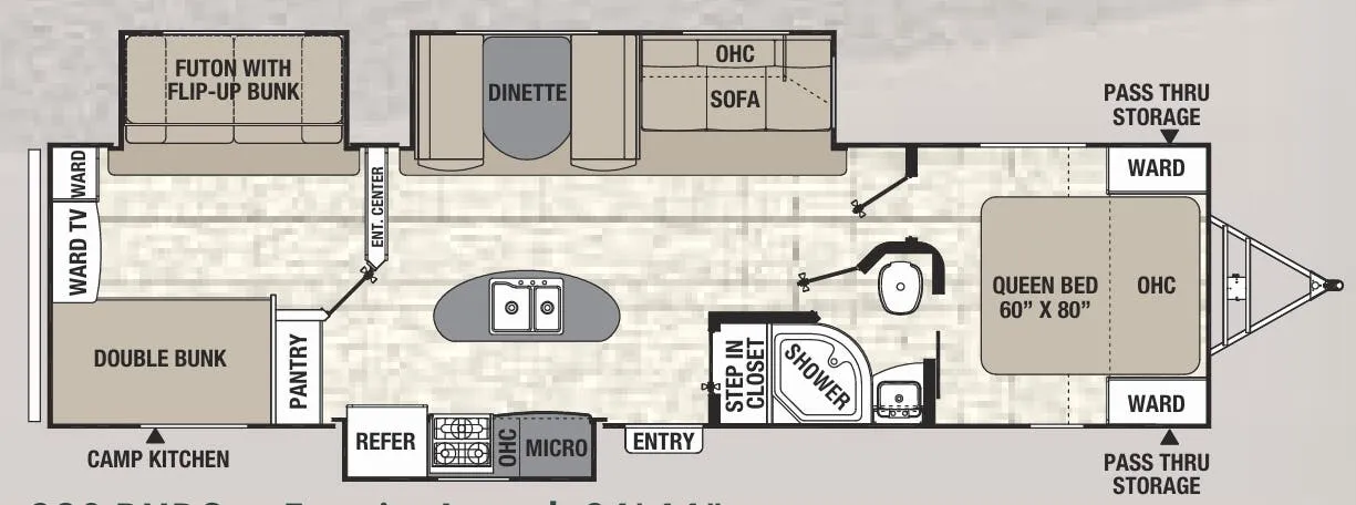 Coachmen Freedom Express Ultra Lite 320BHDS floor plan
