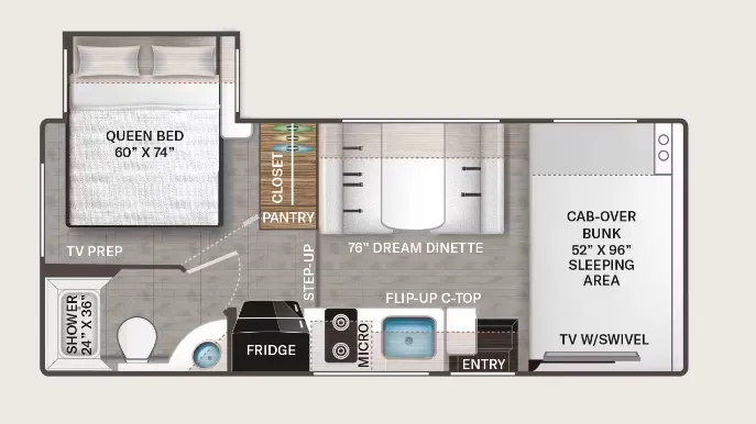 2024 Thor Motor Coach Chateau 22Z CHEVY floor plan