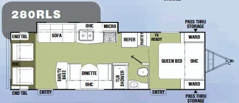 Coachmen Freedom Express 280RLS floor plan