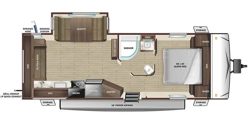 2024 Highland Ridge Range Lite 242RL - Floor plan