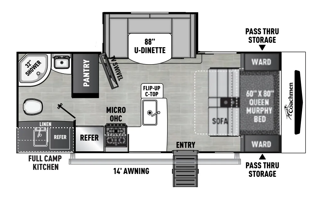 Coachmen Freedom Express Ultra Lite 226RBS floor plan