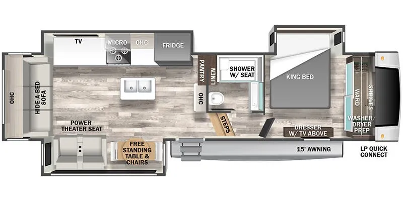 2024 Forest River Cedar Creek Experience 2925RL floor plan