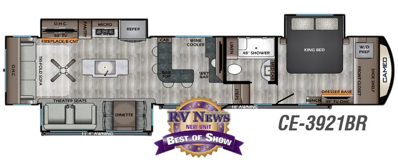 CrossRoads Cameo 3921BR floor plan