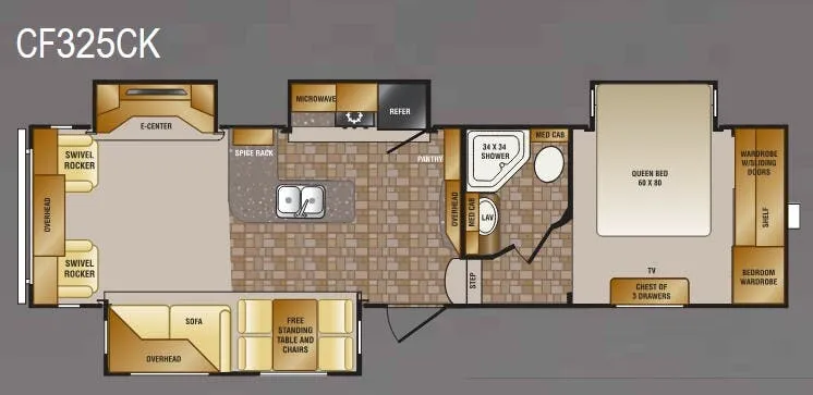 CrossRoads Cruiser Patriot CF325CK floor plan