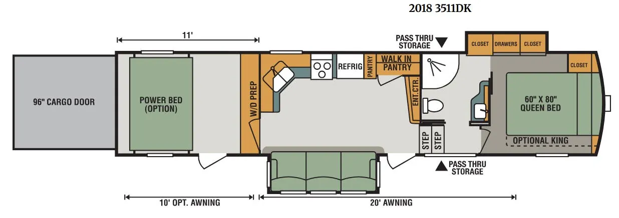 K-Z Sidewinder 3511DK floor plan